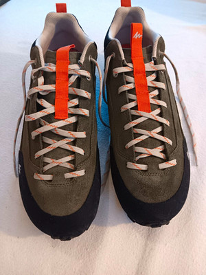 Quechua Arpenaz 500 Herren Wanderschuhe Leder khaki/orange EUR 46