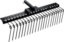 5ft Durable Pine Straw Rake Steel Spring Landscape Rake Fits 2