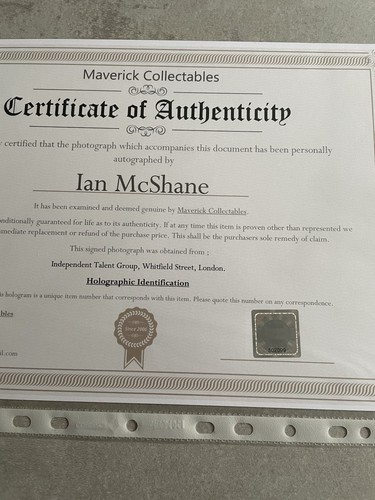 Ian McShane Original 10x8 handsigniertes Foto + Echtheitszertifikat - Bild 5 von 5