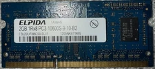 Elpida 2GB 1Rx8 PC3-10600S-9-10-B2 Toshiba Laptop Ram