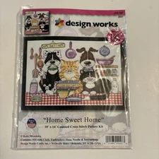 Design Works Home Sweet Home Dogs & Cats in Kitchen Cross Stitch Kit #2857