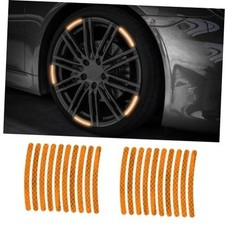 20PCS Reflective Car Wheel Decorative Stripe Stickers, Night Safety Orange