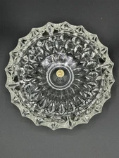 Crystal Cut Starburst  Ashtray Heavy Lead Crystal Vintage