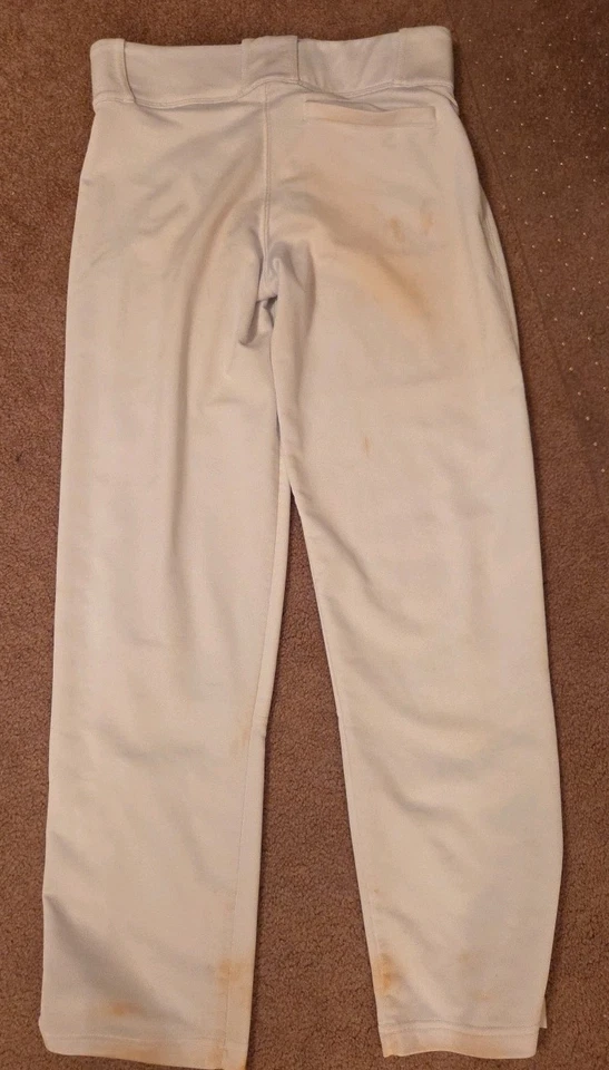 Pantalones de béisbol Nike juveniles blancos con ribete negro, talla grande, usados en excelente estado Foto 3 de 3
