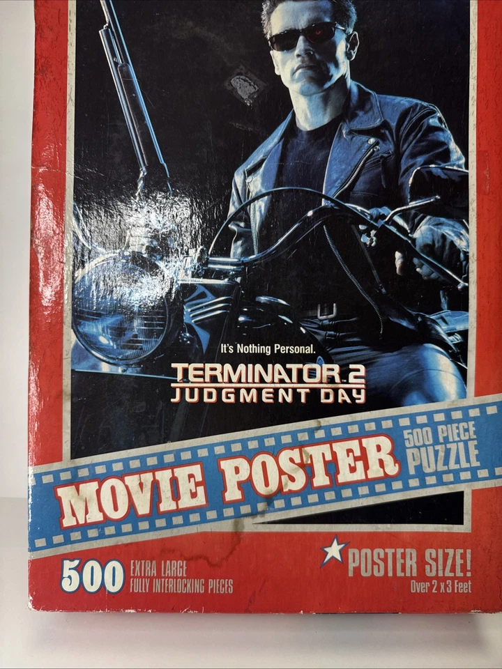 Terminator 2 Judgment Day Movie Poster 500 Piece Puzzle 1991 Factory Sealed! - Image 2 of 4