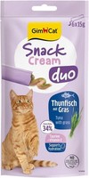 Gimcat Snack Cream Duo Thunfisch Gras Katzencreme 6Er Pack 6X15G Portionen