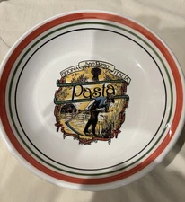 Vintage Himark "San Remo Pasta" Large Round Serving Bowl 12" Made in Italy