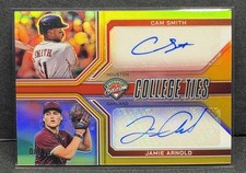 2025 Panini Prospect Cam Smith Jamie Arnold College Ties Dual Auto Gold /10