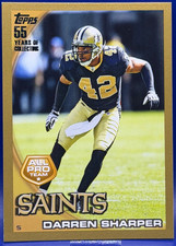 Darren Sharper 2010 Topps #217 Gold Parallel Rookie Card /2010. rookie card picture