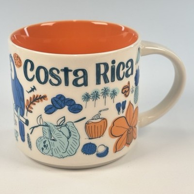 Starbucks Costa Rica Been There Series 2020 14oz Kaffeebecher Orange Faultier Tukan
