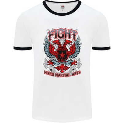 Fruit of the Loom 61168 Fight Warriors MMA Herren Baseball-T-Shirt Slim