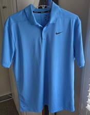 Mens Nike Golf Dri Fit Victory Polo Shirt Large Blue Blue Performance 891857-412