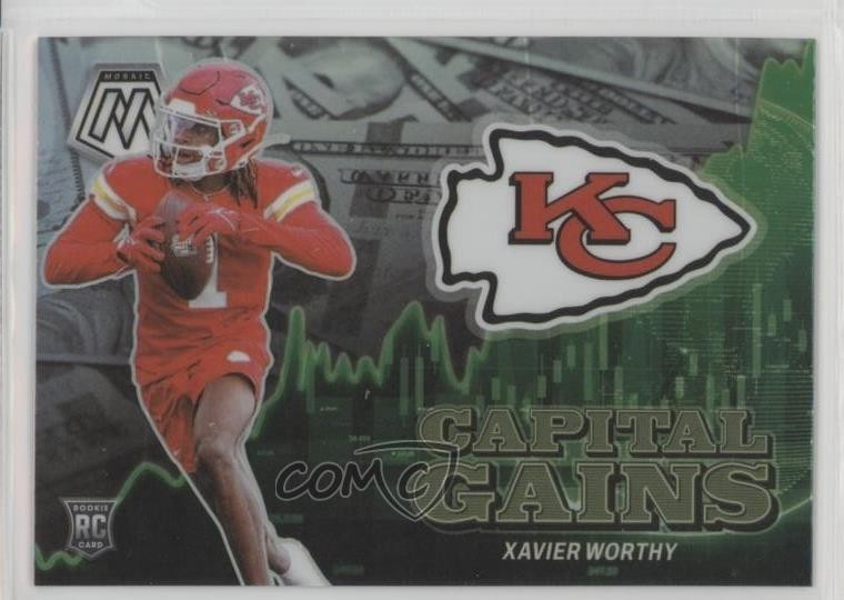2024 Panini Mosaic Capital Gains Silver Prizm Xavier Worthy #25 Rookie RC 0z0v