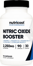 Nitric Oxide Booster 2250Mg 90 Capsules - Gluten Free, Non-Gmo, 750Mg per Casu