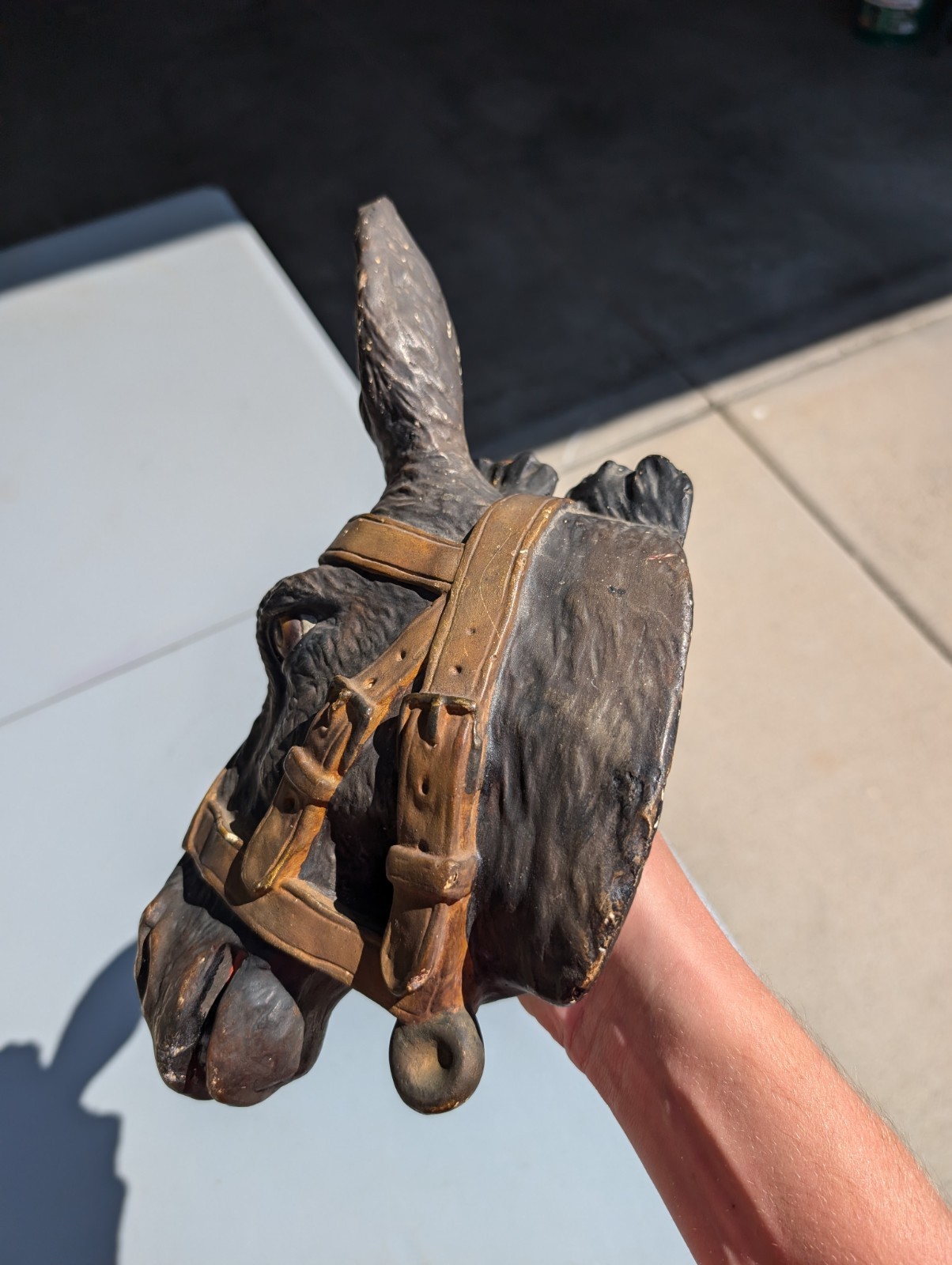 RARE 1909 Borax Mule Head Chalk Advertisement Wall Decor Advertising Sign