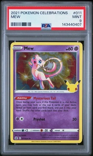 2021 POKEMON CELEBRATIONS #011 MEW PSA 9