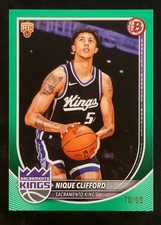  Nique Clifford /99 SP RC 2026 Bowman Green Paper SP #24 Sacramento Kings