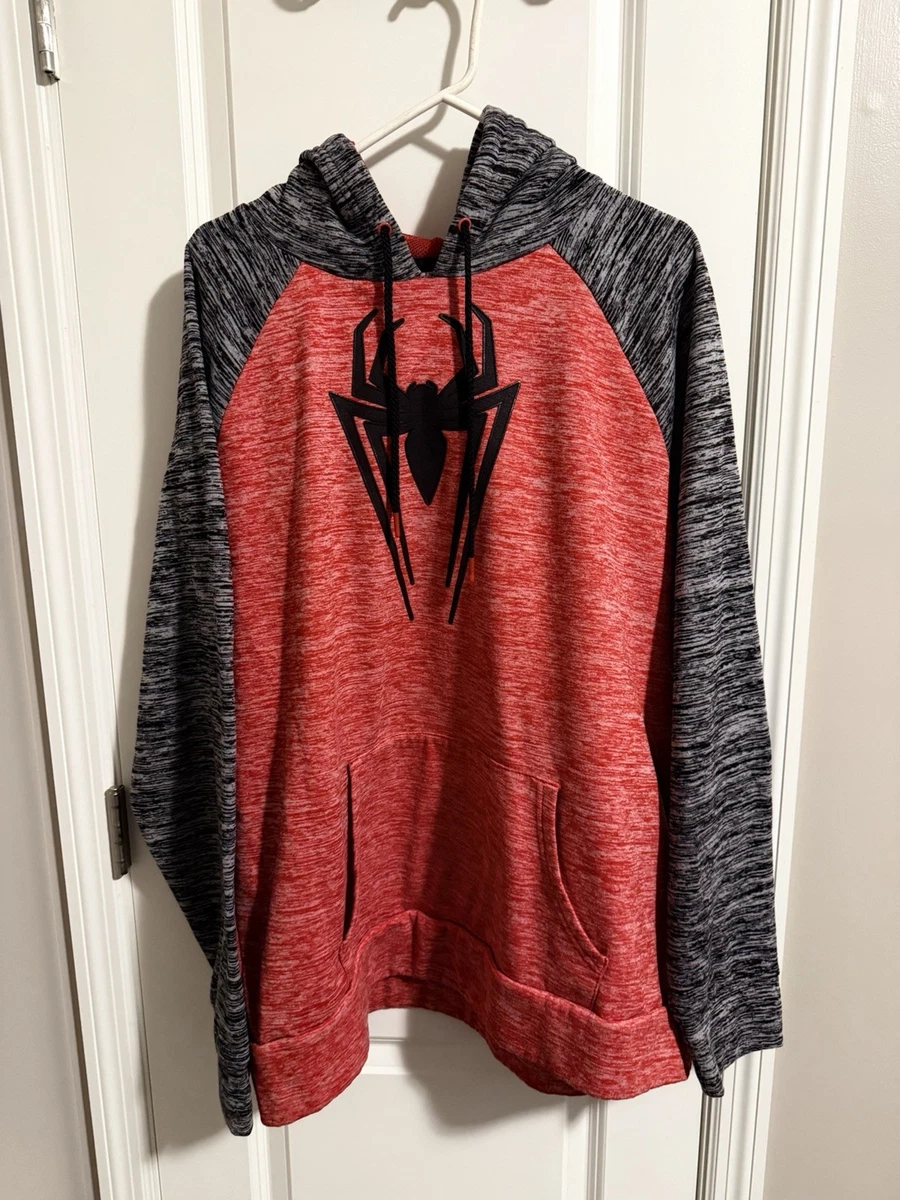Marvel Spider-Man Rojo y Gris Raglán Jersey Sudadera con Capucha Talla XXL