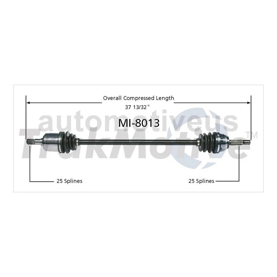Соединение вала передней оси CV TrakMotive 2X для Mitsubishi Expo LRV FWD 1,8 л 1994-92 - Изображение 2 из 3