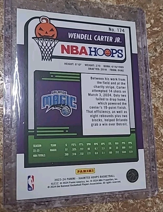 2023-24 Panini Haunted Hoops - Holo Webs #174 Wendell Carter Jr. - Image 3 of 4
