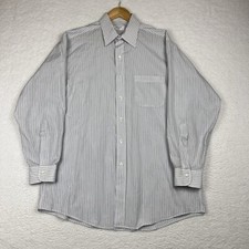 Brooks Brothers 346 Oxford Button Blue Striped Shirt 16 32 OCBD