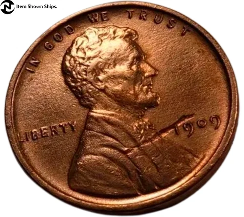 1909 Lincoln Wheat Penny Cent Error ~ Gem BU++ (red) ~ Lamination Obv. (W409)