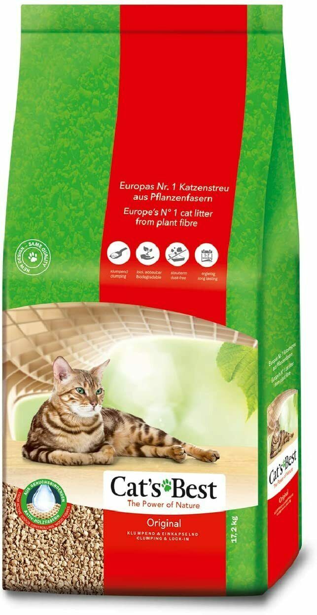 Cats Best Biodegradable Original Highly Absorbent Cat Litter 30L