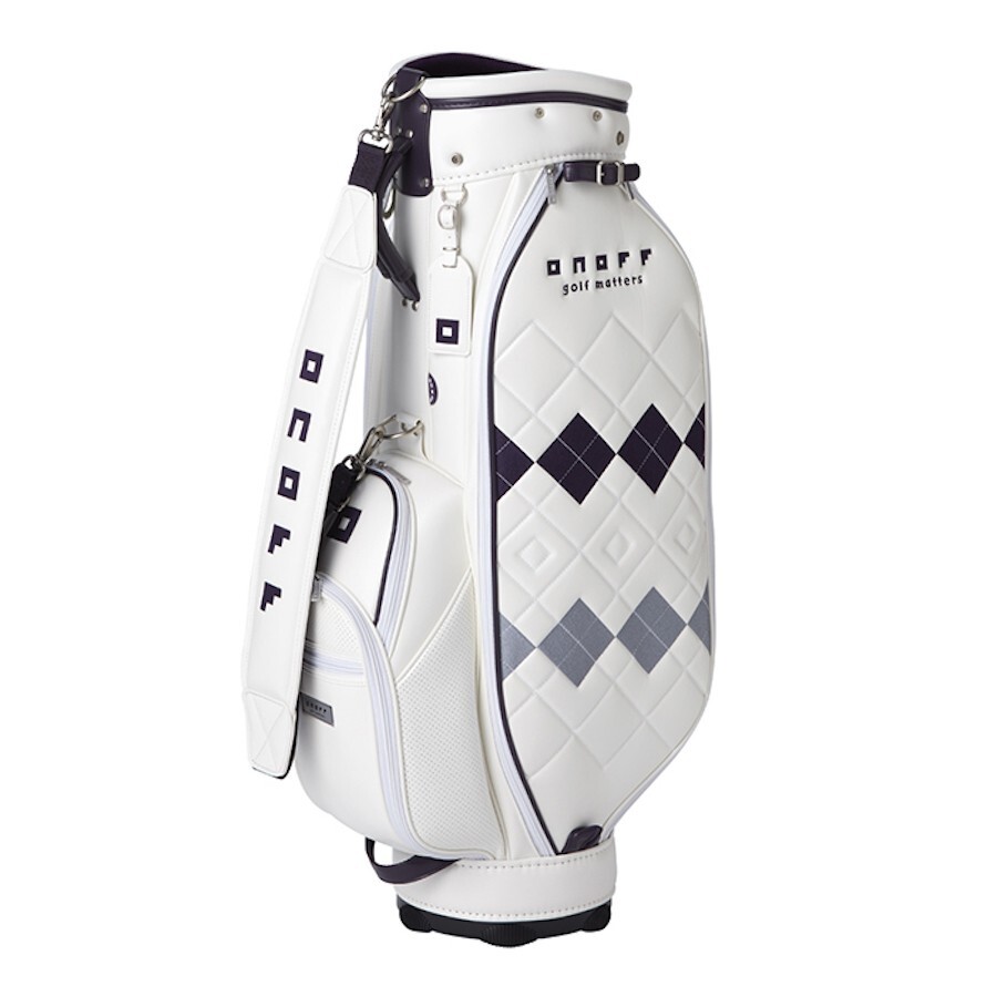Onoff Golf Ladies Caddy Bag Cart OB7923 8.5 x 46in 3.2kg White/Purple