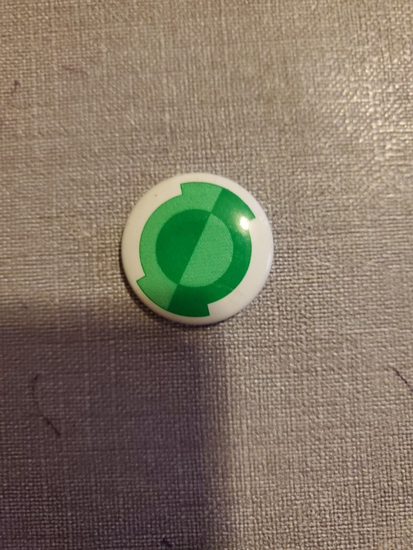 DC Comics Green Lantern Logo White Promo Button Pin 1994