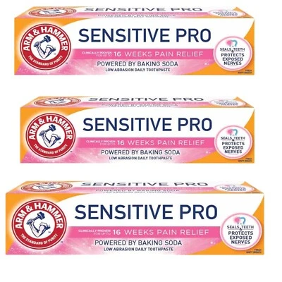 Arm & Hammer Sensitive Pro Repair Baking Soda Toothpaste 75ml - 3 PACK