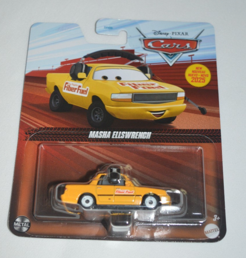 DISNEY PIXAR 2024 CARS METAL - MASHA ELLSWRENCH FIBER FUEL YELLOW
