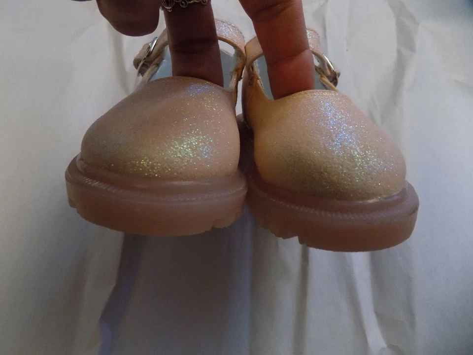 Nuevo The Childrens Place Pálido Pascua Rosa Hablado Niño Mary Janes Talla 5 ¡DULCE! Foto 3 de 4