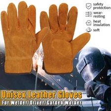 Pair Welding Gloves Heat Resistant BBQ Oven MIG TIG Welder Gauntlets Safety Work
