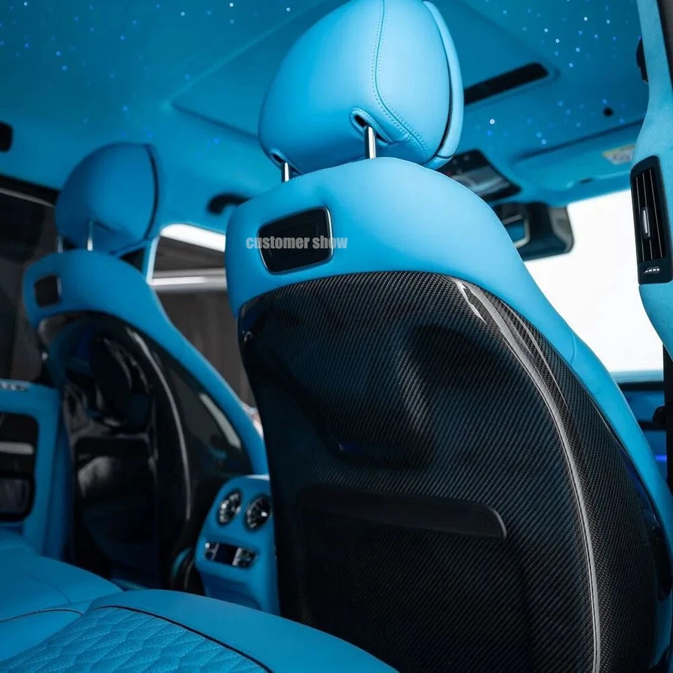 Cubierta trasera asiento carbono seco para Mercedes Benz Clase G W463 W464 G500 G63 Foto 4 de 4