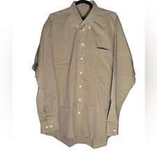 VTG Burberry London Micro Plaid Long Sleeve Button Down Shirt Men  s XL Designer