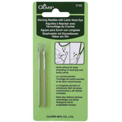 Clover Darning Needles with Latch Hook Eye