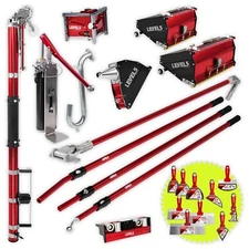 LEVEL5 Drywall Taping Tool Set w/ MEGA Boxes + Handles + BONUS TOOL SET | 4-610P