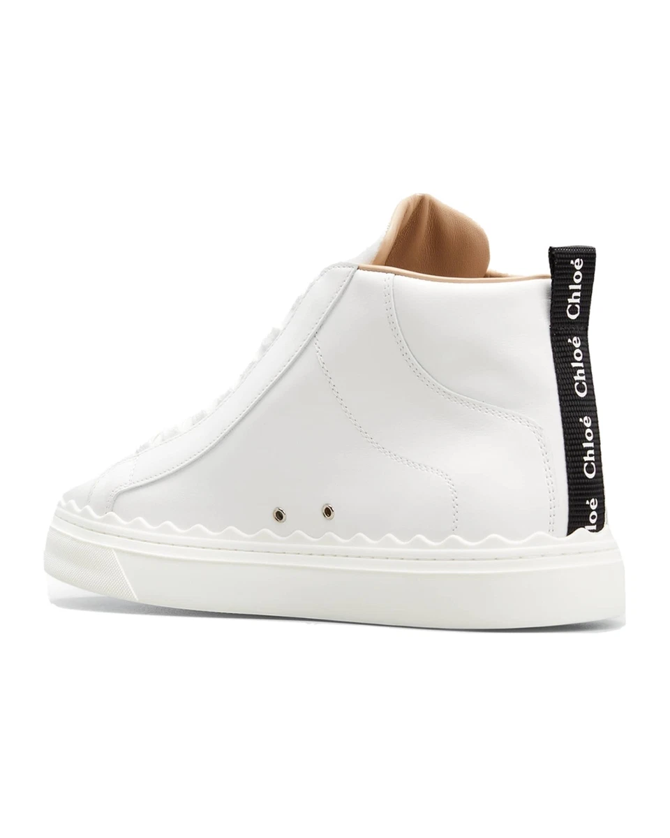 575 Chloe Women s White Lauren Lace up High Top Sneakers Shoes Size EU 39 US 9