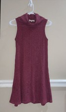 Hippie Rose Turtle Neck Dress Maroon Size XS