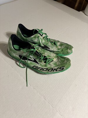 Brooks Mens Mach 15 1101501D859 Green White Lace Up Shoes Size 12