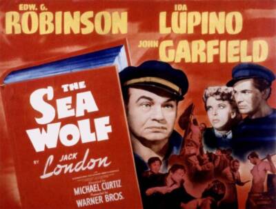 The Sea Wolf poster Edward G Robinson Ida Lupino John Garfield 1941 Old Photo
