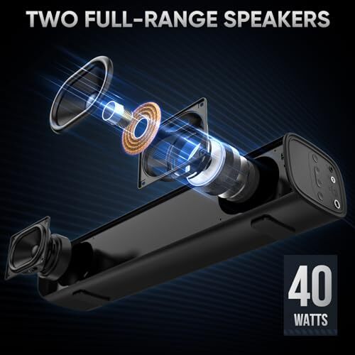 Sound Bars for Smart TV with Subwoofer, Soundbar Black Soundbar with Subwoofer