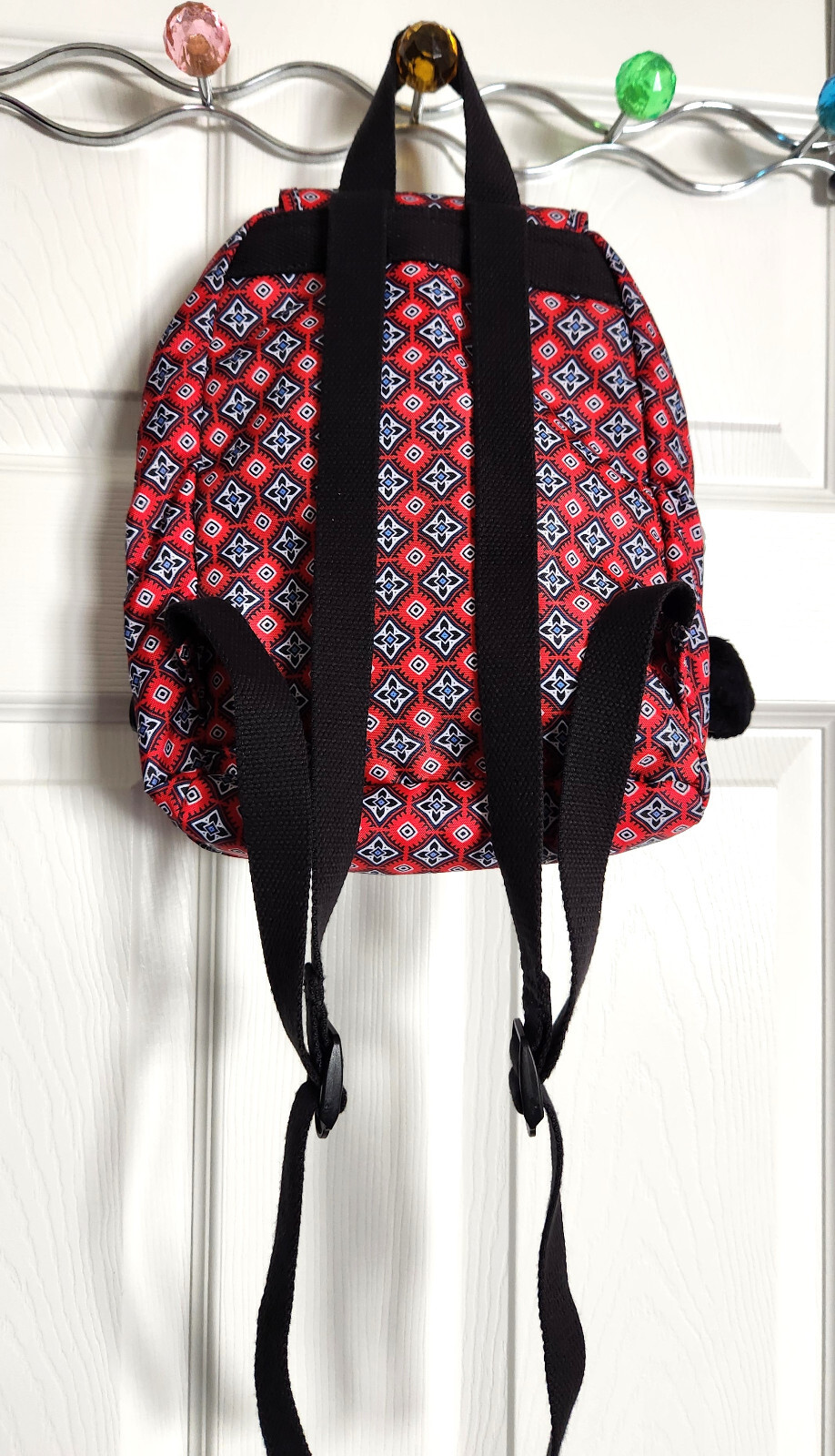 Kipling Lovebug Small Backpack Red Black Geometri… - image 5