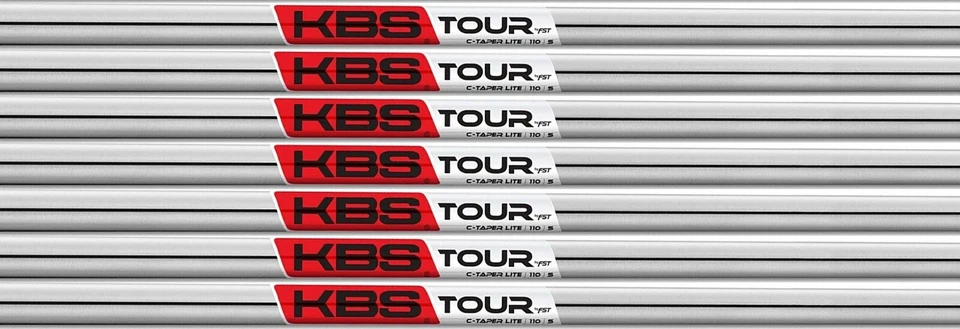 KBS Tour C-Taper LITE 110 Stiff Flex Iron Shafts 4-PW - .355 Taper Tip - 4-W