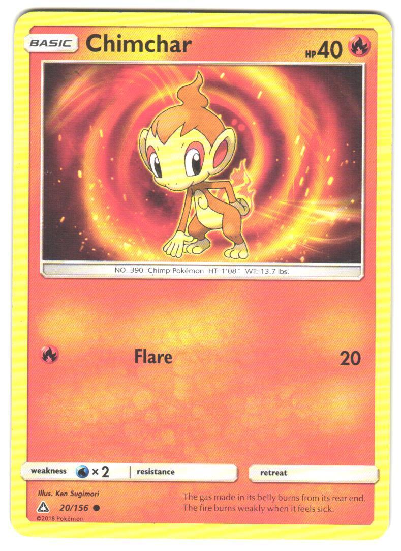 Pokemon SM - Ultra Prism Chimchar (20) #20/156 LP Common