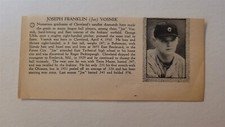 Joe Vosmik & Bill Knickerbocker Indians 1935 Baseball Player Panel Indians 