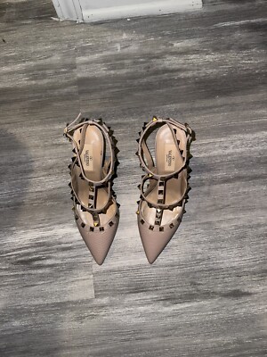valentino rockstud ankle strap pump