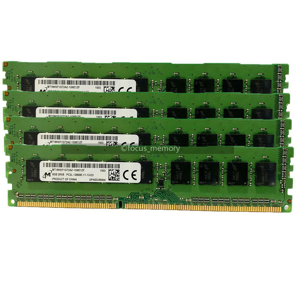 Micron DDR3 8GB PC3-12800E 1600 MHz ECC Unbuffered UDIMM Ram for