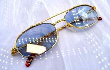 Luxury Vintage tiffany Sunglasses Sky UV Lens Metal Fully 92.5 Silver Gold Color