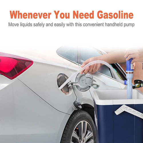 Battery Powered Electric Fuel Transfer Siphon Pump Gas Oil Water Liquid 2.2 GPM - Picture 11 of 15